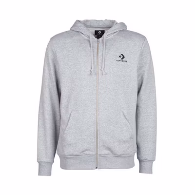 Converse Full-Zip Hoodie Fleece Jacket Gray 10008813-A03