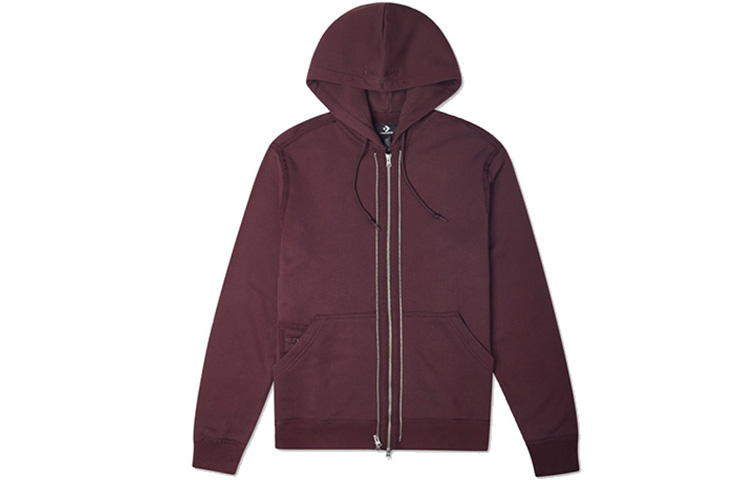 Converse Full-Zip Hoodie Jacket Unisex Red Currant Color 10019463-A07