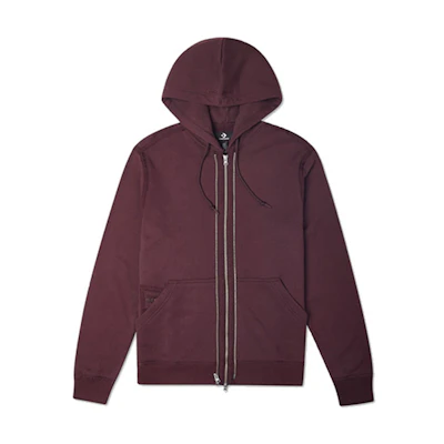 Converse Full-Zip Hoodie Jacket Unisex Red Currant Color 10019463-A07