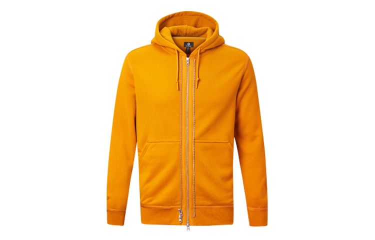Converse Full-Zip Hoodie Jacket Yellow Unisex Style 10019463-A06