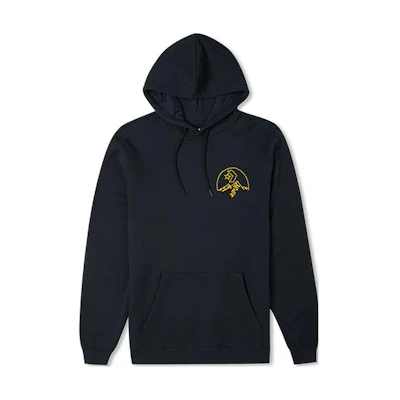Converse FW22 Black Hoodie with Mountain Print and Drawstring Design 10025050-A01