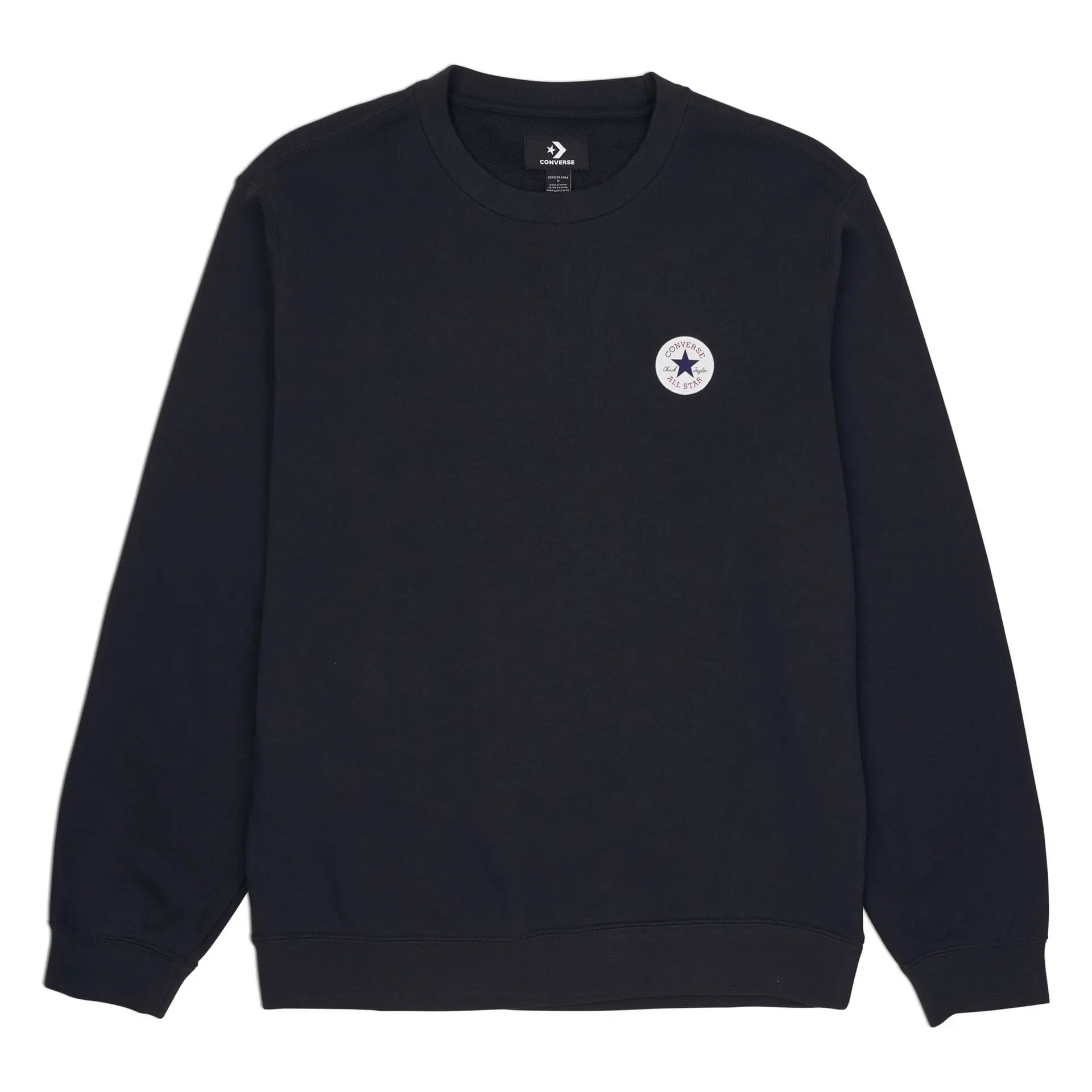 Converse Go-To Chuck Taylor Unisex Black Long Sleeve Casual Sweatshirt 10027001-A01