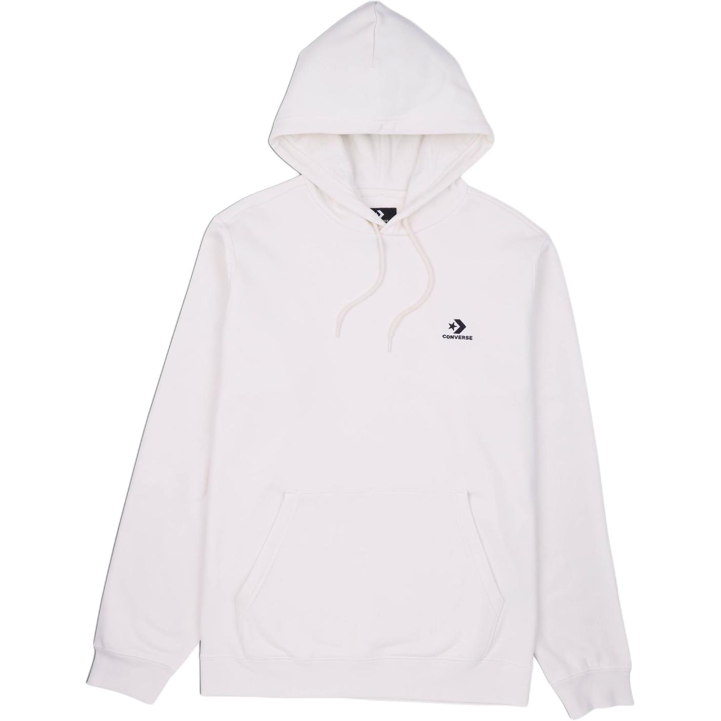 Converse Go-To Embroidered Star Chevron Hoodie Unisex White Casual Pullover 10024509-A17