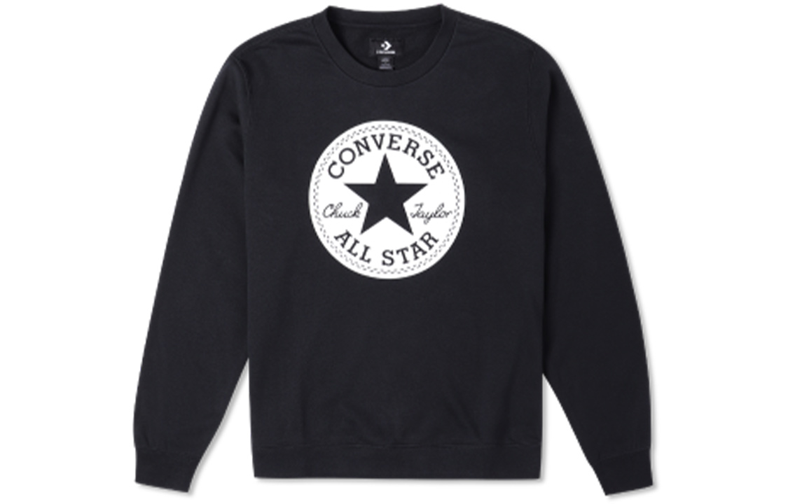 Converse Go-To Logo Geometric Print Unisex Hoodie - Black 10023855-A01