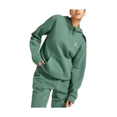 Converse Go-To Star Chevron Hoodie Green Unisex Standard-Fit Fleece Logo Sweatshirt 10024509-A26
