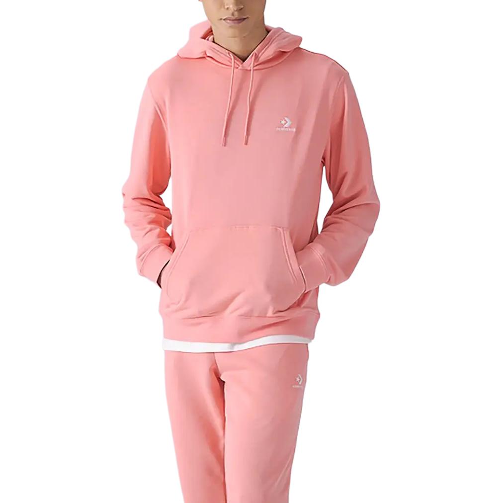 Converse Go-To Star Minimalist Pink Hoodie Unisex with Small Logo Design 10023874-A17