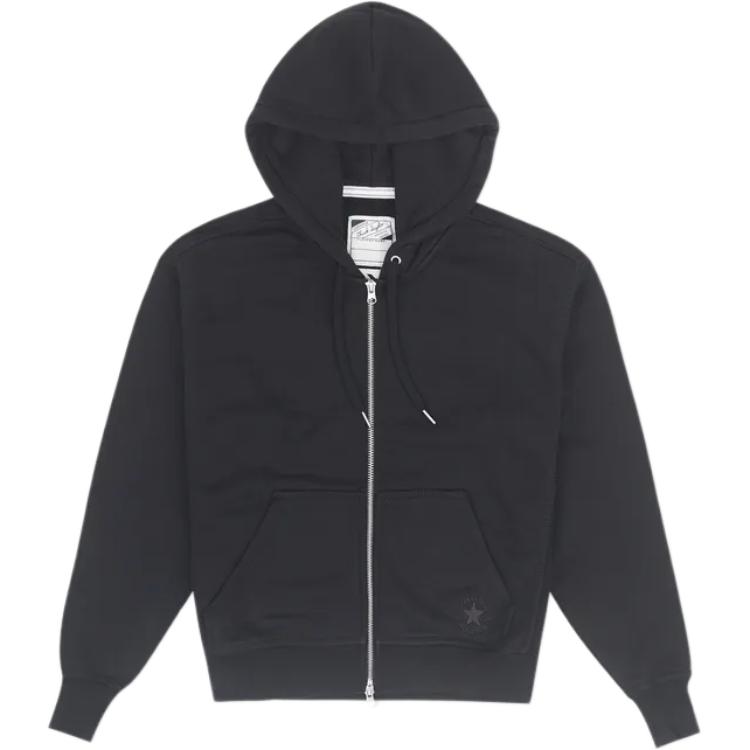 Converse Gold Standard Black Hoodie Jacket Unisex Casual Streetwear 10026899-A02