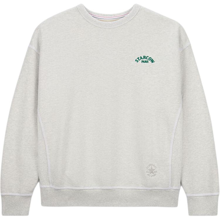 Converse Gold Standard Starcow Unisex Soft Crewneck Sweatshirt Light Grey 10028580-A01