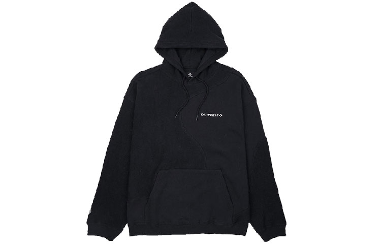 Converse GOTO Letter Print Hoodie Black Casual Loose Fit 10025234-A01