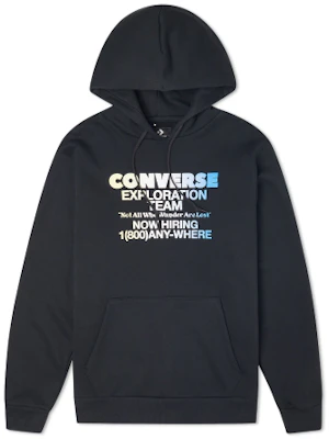 Converse 圖案印花黑色抓毛套頭衛衣 10021271-A01 Buy Converse 圖案印花黑色抓毛套頭衛衣 10021271-A01