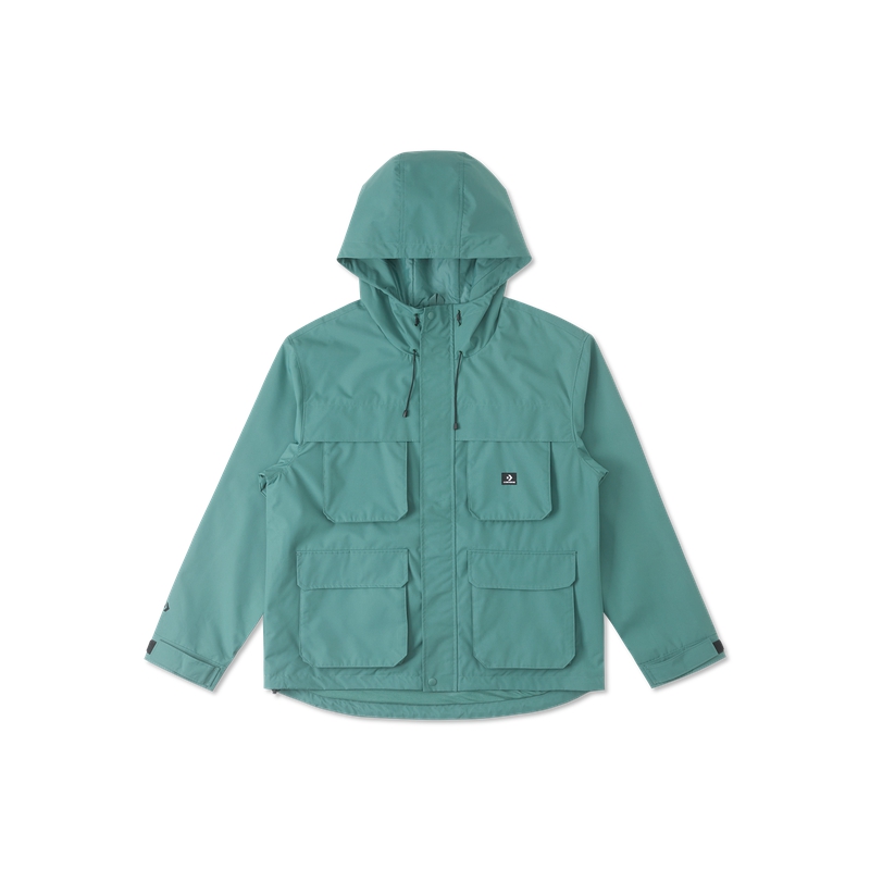 Converse Green Multi-Pocket Vintage Outdoor Windproof Waterproof Jacket Men 10026948-A02