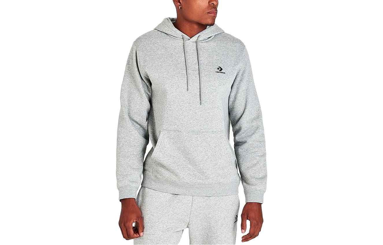 Converse Grey Hoodie with Solid Logo Print 10024509-035