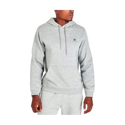 Converse Grey Hoodie with Solid Logo Print 10024509-035