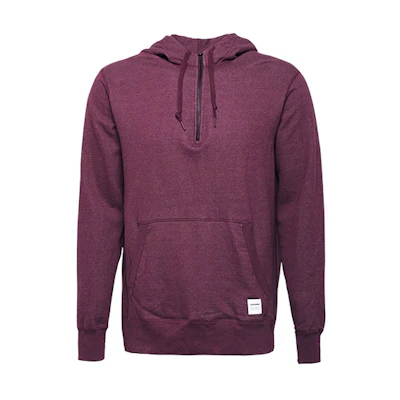 Converse Half-Zip Pullover Hoodie Men’s Sports Casual - Maroon Mix 10004623-A02