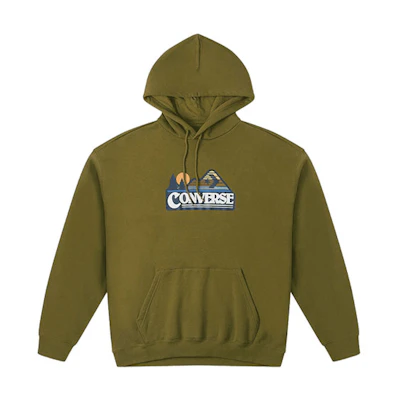 Converse Heavyweight Letter Print Hoodie Casual Pullover 10026526-A02