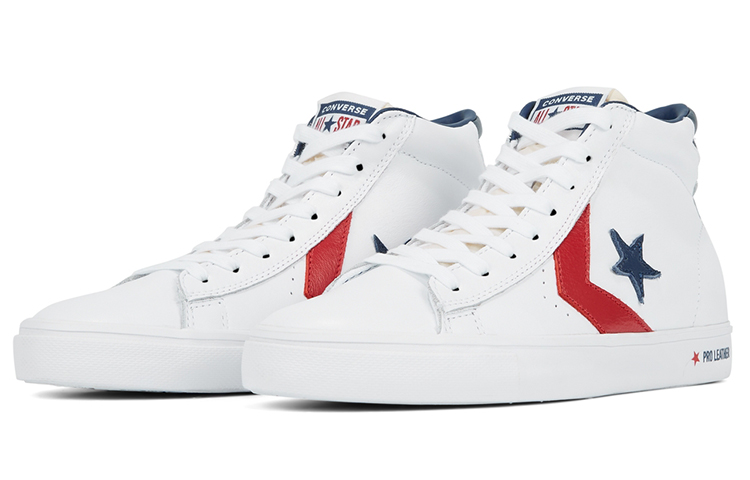 Lookbook Converse Heritage Cuir Pro Leather Mid ''Rouge Blanc Bleu'' 165858C