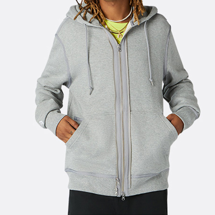 Shop 匡威连帽全拉链卫衣情侣款 - 灰色 10019463-A10