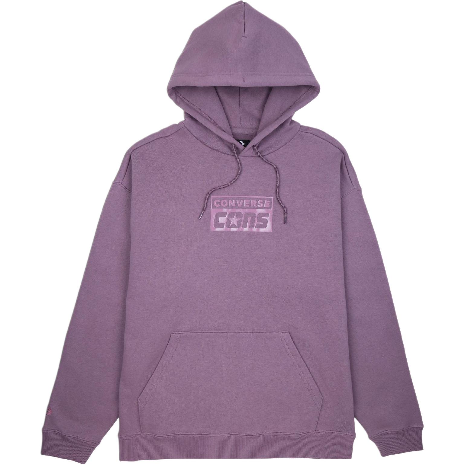 Converse Hoodie Smoke Gray with Alphabet Print Pullover Long Sleeve 10026148-A02