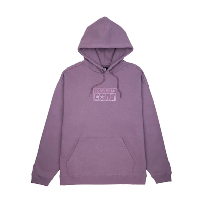 Converse Hoodie Smoke Gray with Alphabet Print Pullover Long Sleeve 10026148-A02