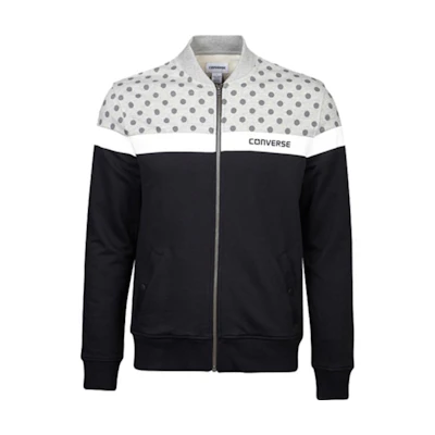 Converse HW Knits Polka Dot Letter Pattern Zip-Up Jacket Black/Unisex 10003759-A02