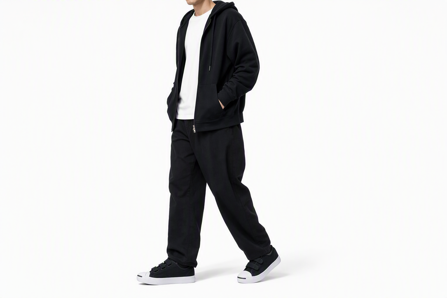 Order 匡威 Jack Purcell 3V 魔術貼 黑白