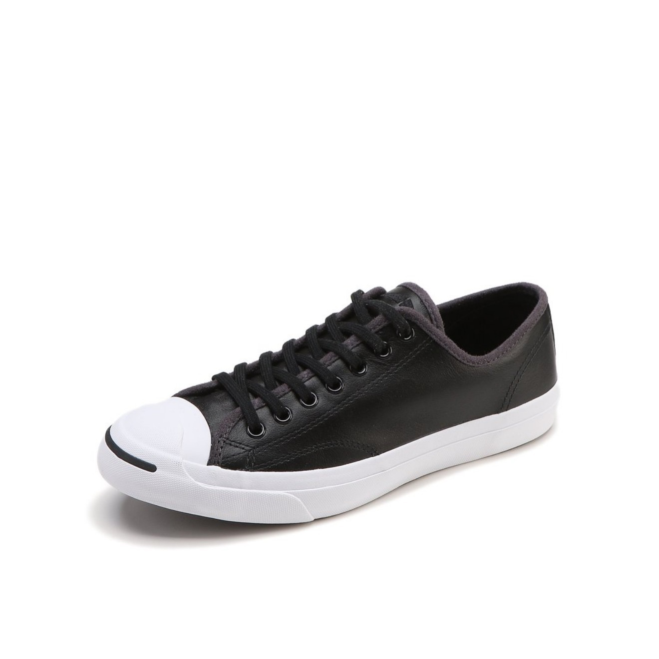 Order Converse Jack Purcell「黑白色皮革低筒鞋」 161639C