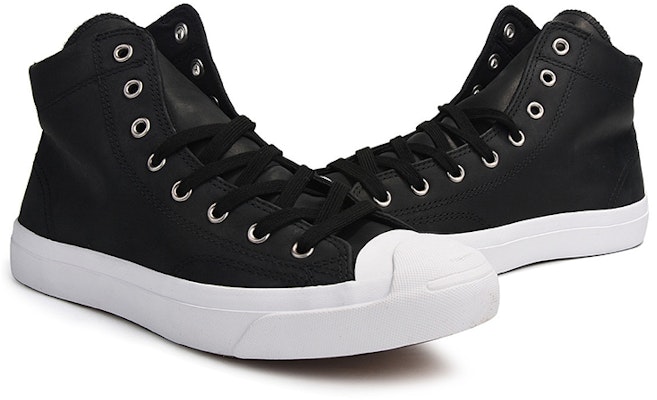 Converse Jack Purcell Hi Leather 'Black White' 157707C Shop Converse Jack Purcell Hi Leather 'Black White' 157707C