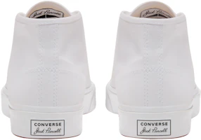 Shop Converse Jack Purcell 中幫「季節色斜紋布-白色」鞋款 167805C
