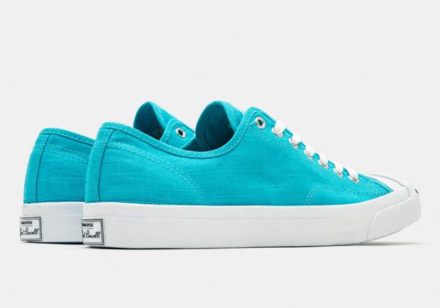 Lookbook Converse Jack Purcell Open Textile Ox 'Cyan' - Sepatu Biru Tua 155635C-453