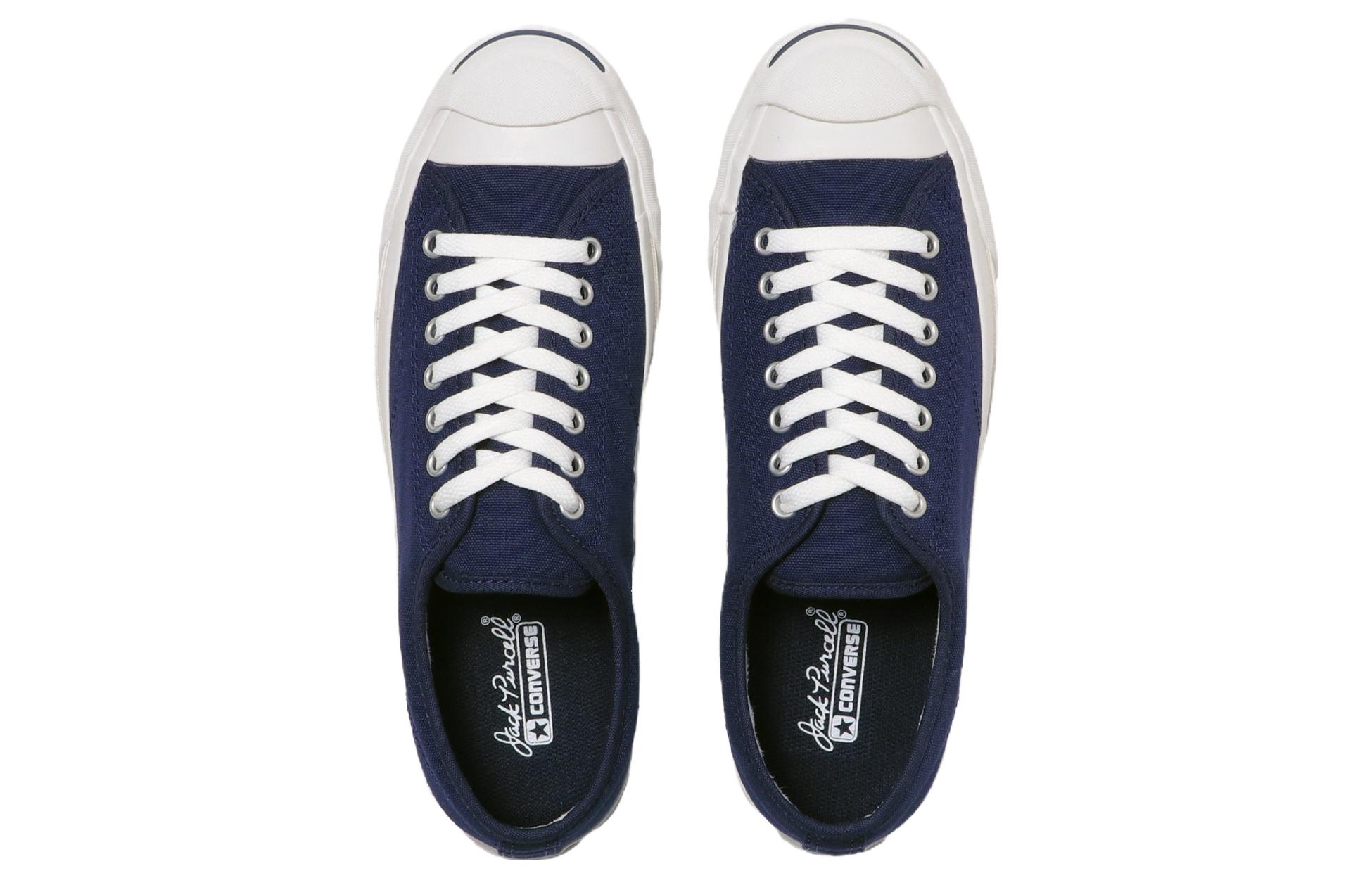 Shop Converse Jack Purcell 防滑耐磨 低筒 帆布鞋 男女通用 藍色 日本版