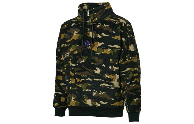 Converse Jungle Camo Fleece Pullover Hoodie - Black Camo 10018304-A01