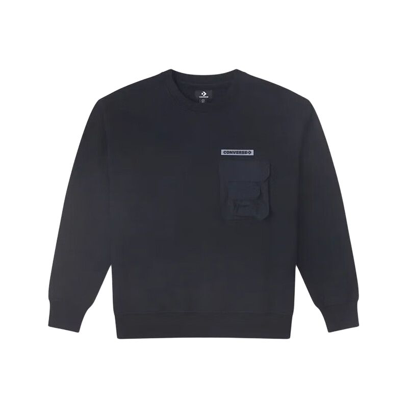 Converse Knitted Crewneck Pullover Sweatshirt Black 10026910-A02