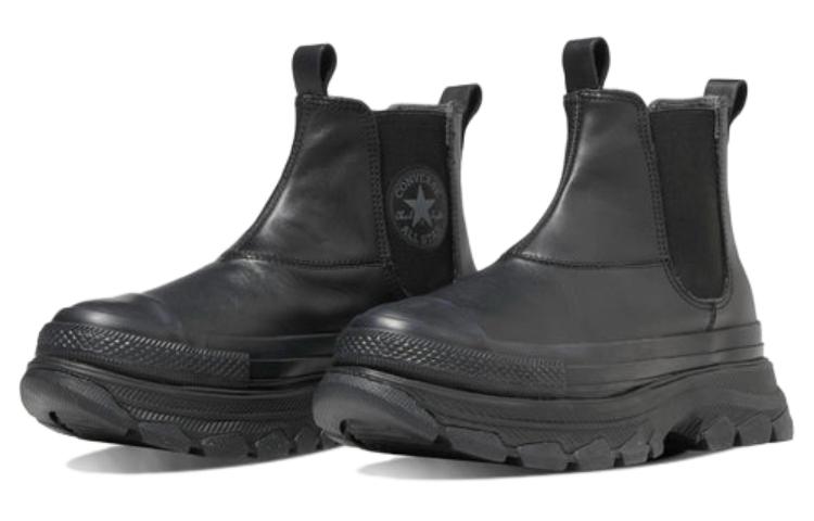 Lookbook 컨버스 레더 올스타 트렉웨이브 사이드고어 하이 "블랙" 31310830