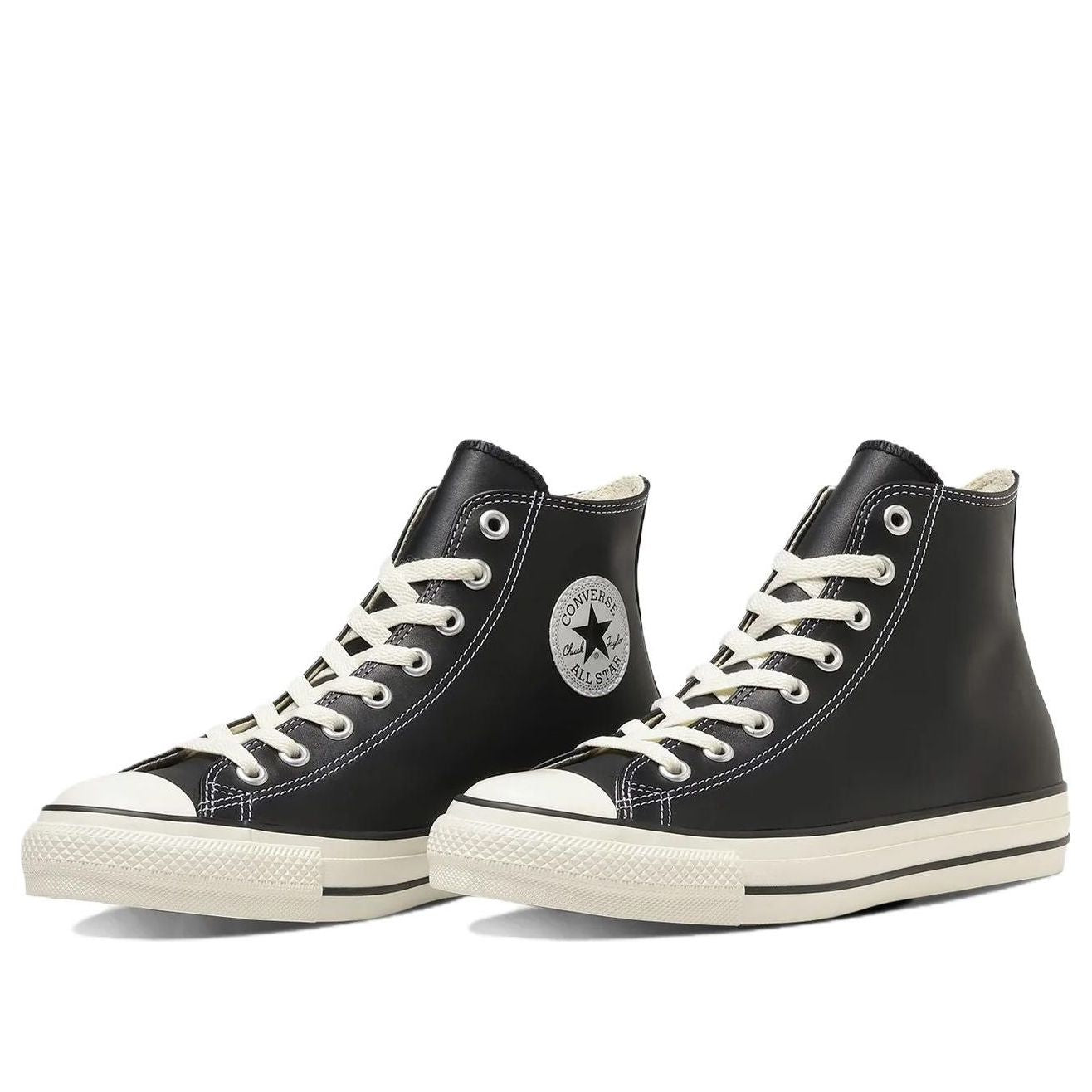 Converse Leather All Star HI 'Black White' 圖 2