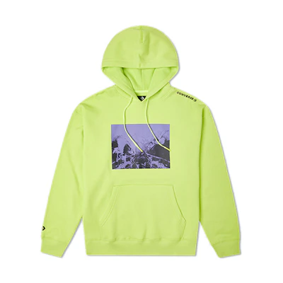 Converse Lemon Yellow Hoodie Casual Pullover Sweatshirt 10020816-A02