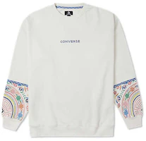 Converse Letter Embroidery Print Retro Long-Sleeve Sweatshirt White () 10025058-A01 Converse Letter Embroidery Print Retro Long-Sleeve Sweatshirt White () 10025058-A01