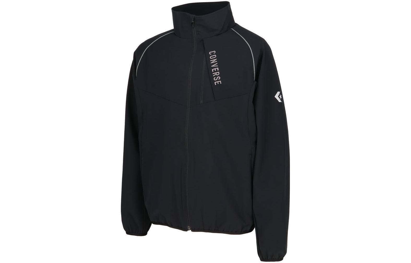 Converse Letter Logo Casual Stand Collar Jacket Black () CB222551S-1900