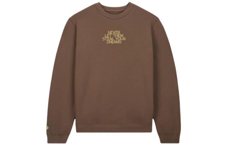 Converse Letter Logo Crewneck Sweatshirt Unisex Brown 10026543-A01