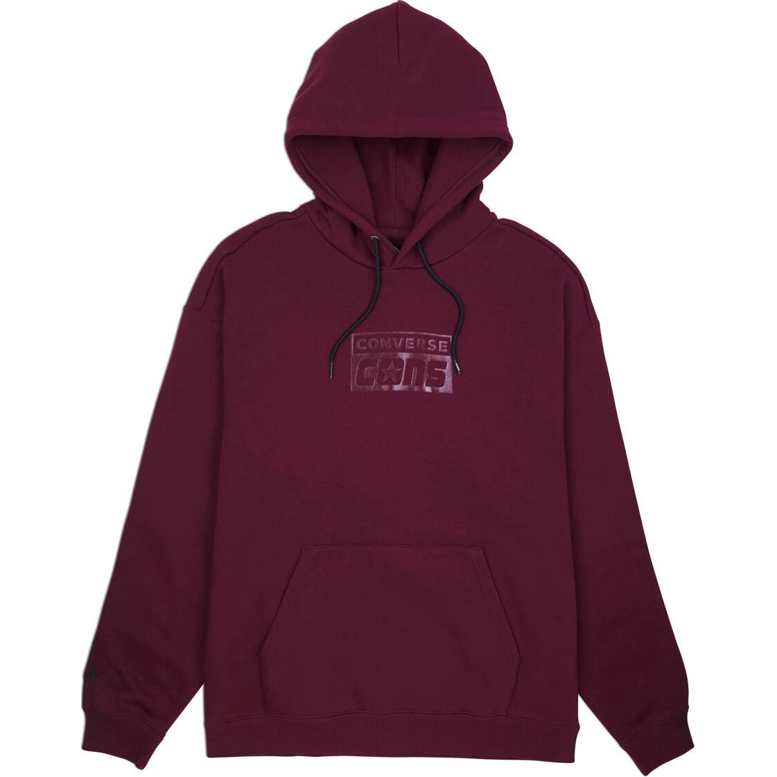 Converse Letter Print Hoodie Long-Sleeve Sweatshirt Deep Bordeaux 10026148-A06