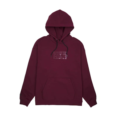 Converse Letter Print Hoodie Long-Sleeve Sweatshirt Deep Bordeaux 10026148-A06