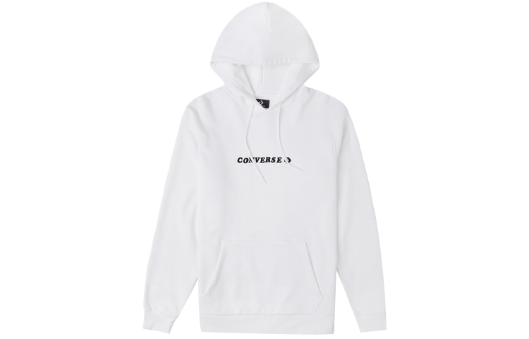 Converse Letter Print Hoodie White - Unisex Casual Style 10022244-A03