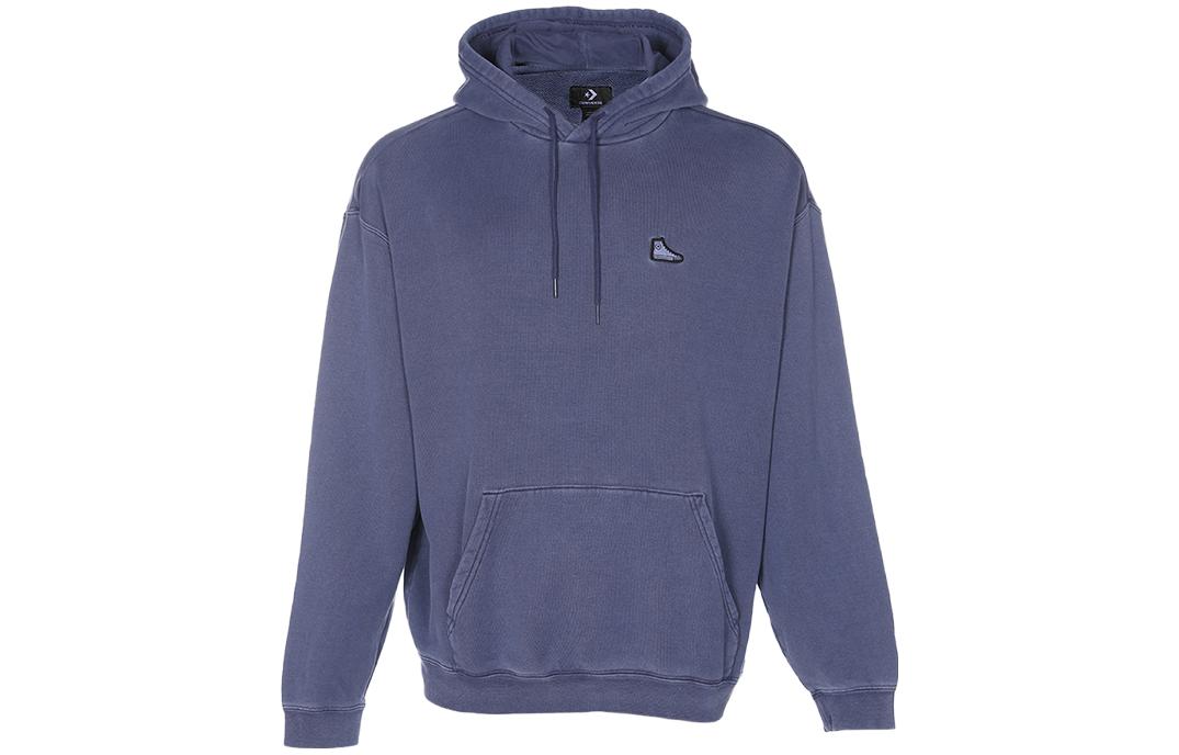 Converse Letter Print Knit Hoodie Unisex Deep Purple 10025537-A06