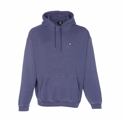 Converse Letter Print Knit Hoodie Unisex Deep Purple 10025537-A06