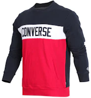 Converse Lightweight Crewneck Pullover Sweatshirt Navy Blue 10007807-A02 Converse Lightweight Crewneck Pullover Sweatshirt Navy Blue 10007807-A02
