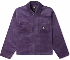 Converse Lightweight Purple Polo Jacket with Logo Embroidery for Men 10023770-A02 Converse Lightweight Purple Polo Jacket with Logo Embroidery for Men 10023770-A02