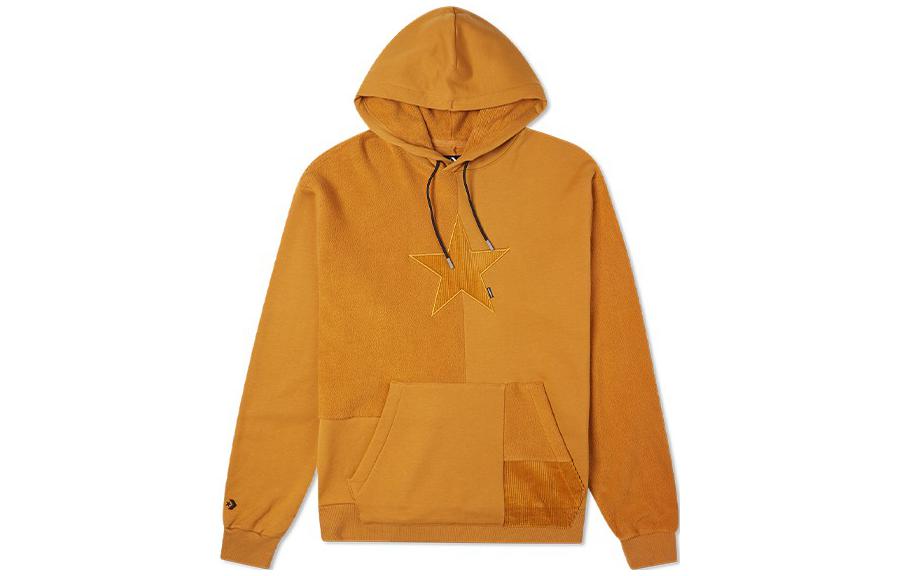 Converse Logo Embroidered Hoodie Brown Long Sleeve Pullover 10023517-A02