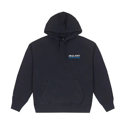 Converse Logo Letter Print Hoodie Unisex Black 10026551-A01