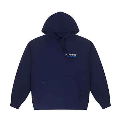 Converse Logo Letter Print Hoodie Unisex Navy Blue 10026551-A03