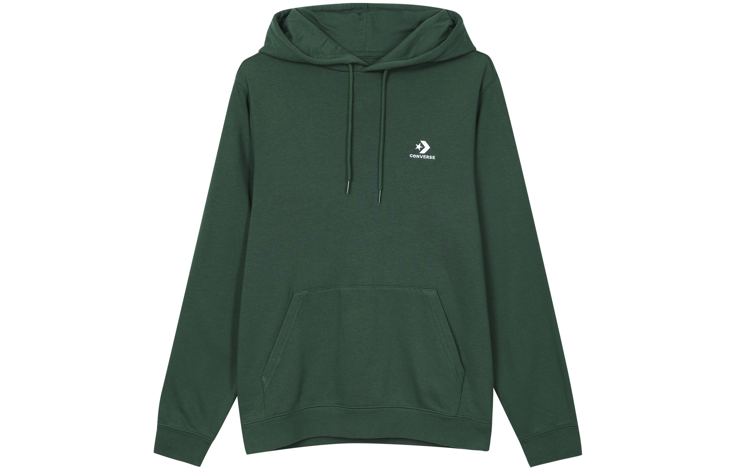 Converse Logo Plain Hoodie Unisex Green 10023874-A05