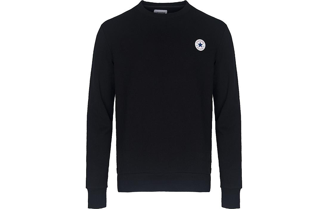 Converse Logo Print Crewneck Long Sleeve Sweatshirt Black 10004629-A04